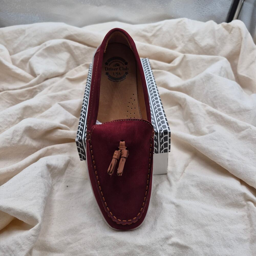 NEW Driver Club USA Leather Driving Loafer Rust Nubuck Kid SIZE 5 M